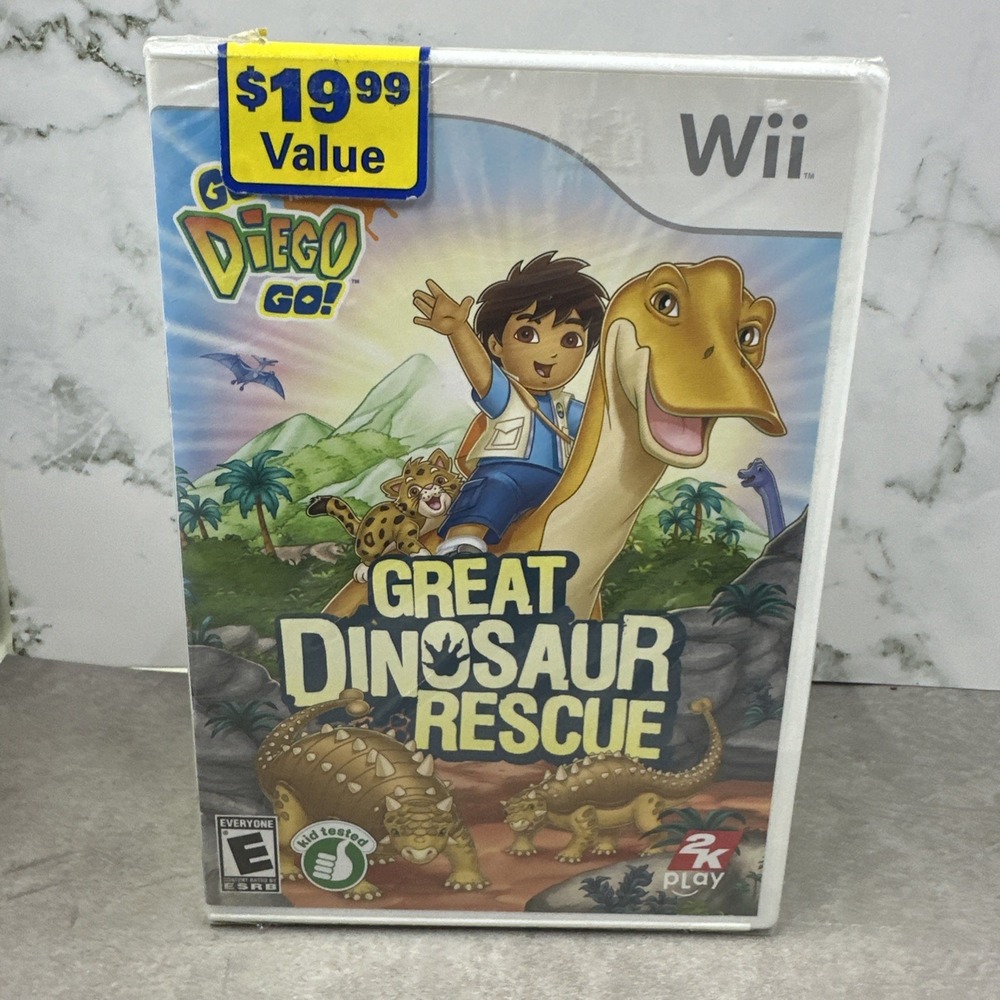 Go Diego Go Great Dinosaur Rescue Nintendo Wii Game New Sealed Take 2